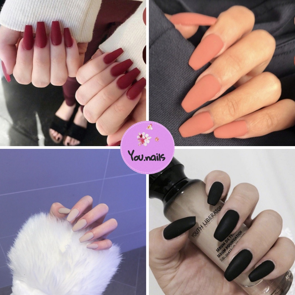 Móng tay giả nhám kèm keo dài nhọn YOU NAILS