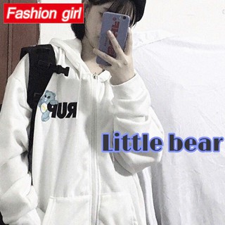 Áo Hoodie Dài Tay Form Rộng Phong Cách Hàn Quốc Năng Động
