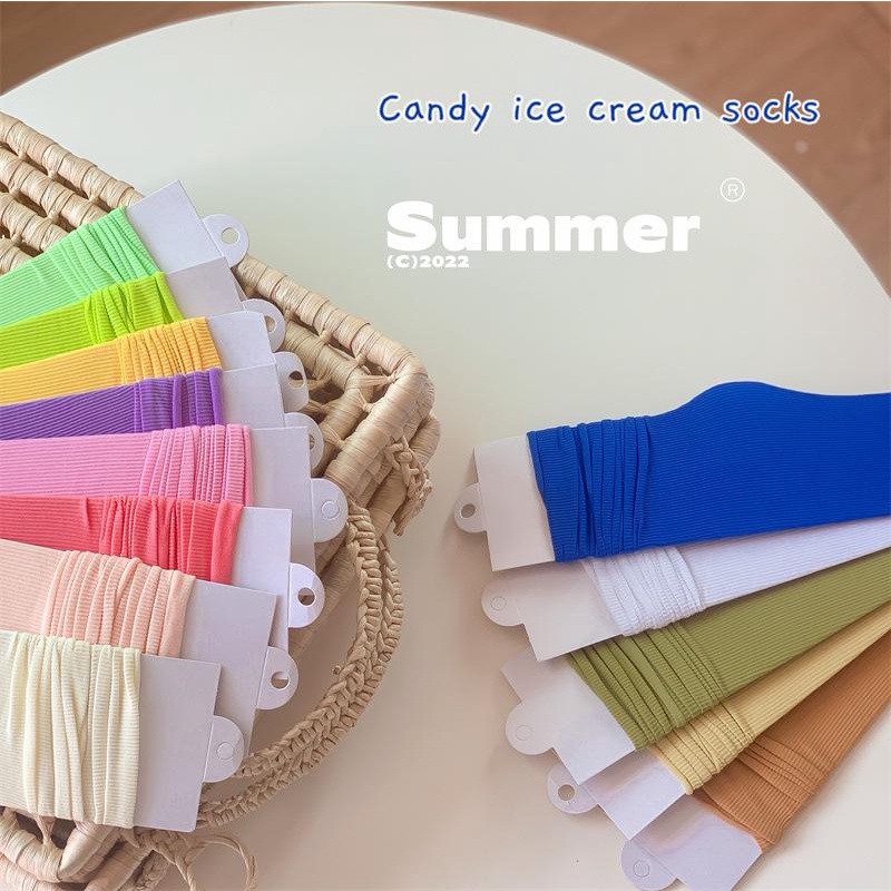 Vớ ống mùa hè mẫu mới, chất liệu lụa mát mịn cho bé gái từ 3 đến 8 tuổi | Shini Store