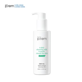 Tẩy trang dạng sữa Make P:rem Safe me. Relief moisture cleansing milk 200ml