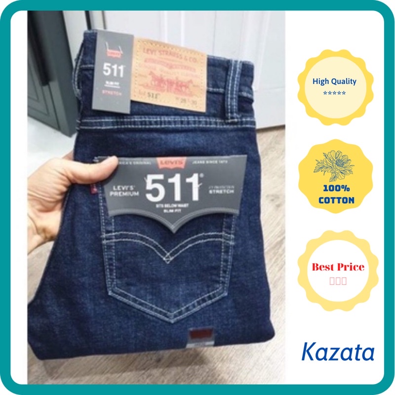 Quần jean nam co giãn màu xanh đậm cao cấp xướt nhẹ form slimfit hàng VNXK
