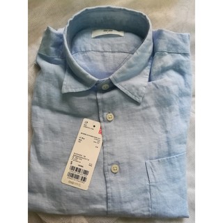 Áo sơ mi vải lanh Uniqlo