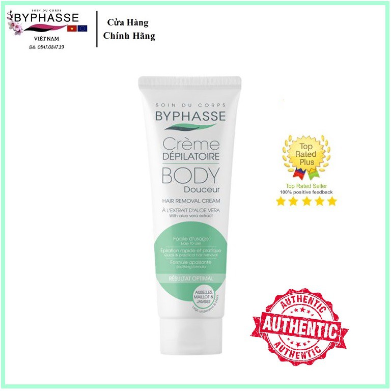 Kem Tẩy Lông Byphasse 125ml Hương Nha Đam Dành Cho Da Nhạy Cảm | BigBuy360 - bigbuy360.vn