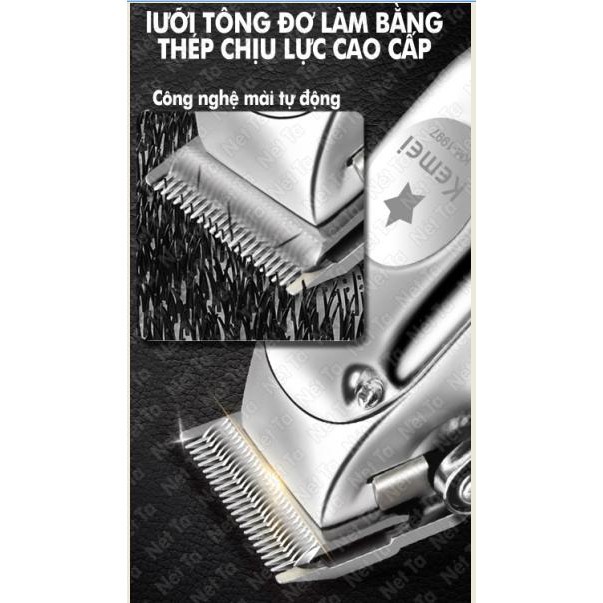 Tông Đơ Cắt Tóc Chuyên Nghiệp Kemei KM-1997/1996, Bứt Phá Mới Của Kemei Với Công Nghệ Sạc Nhanh Lên Hơn 3 Giờ Sử Dụng