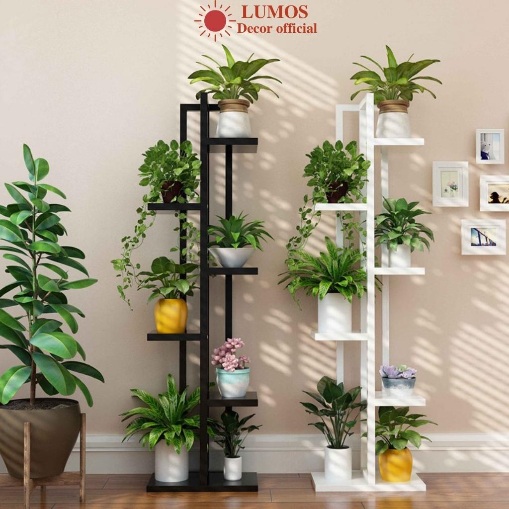 Kệ để chậu hoa cây cảnh giá để cây cảnh trong nhà kệ gỗ 4 tầng LUMOS KC02