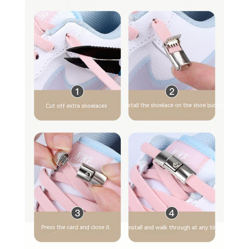 ✨COD✨2022 Dây giày thun 8MM mở rộng mẫu mới khoá dây giày Dây giày co giãn không dây dây giày trắng dây giày thông minh