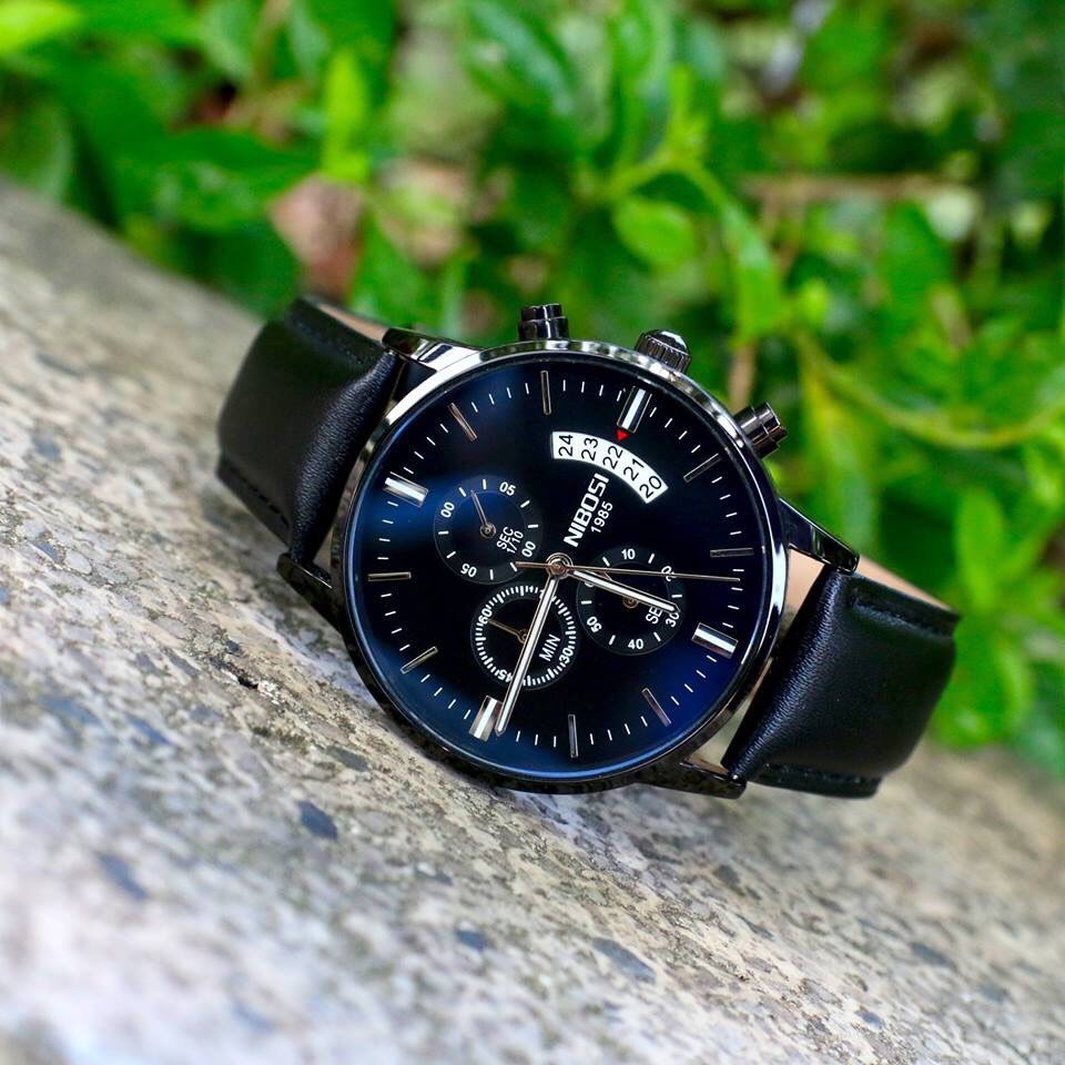 Đồng Hồ Nam Nibosi 1985 Dây Da Chính Hãng Chạy 6 Kim Cao Cấp Chống Nước Chống Xước | BigBuy360 - bigbuy360.vn