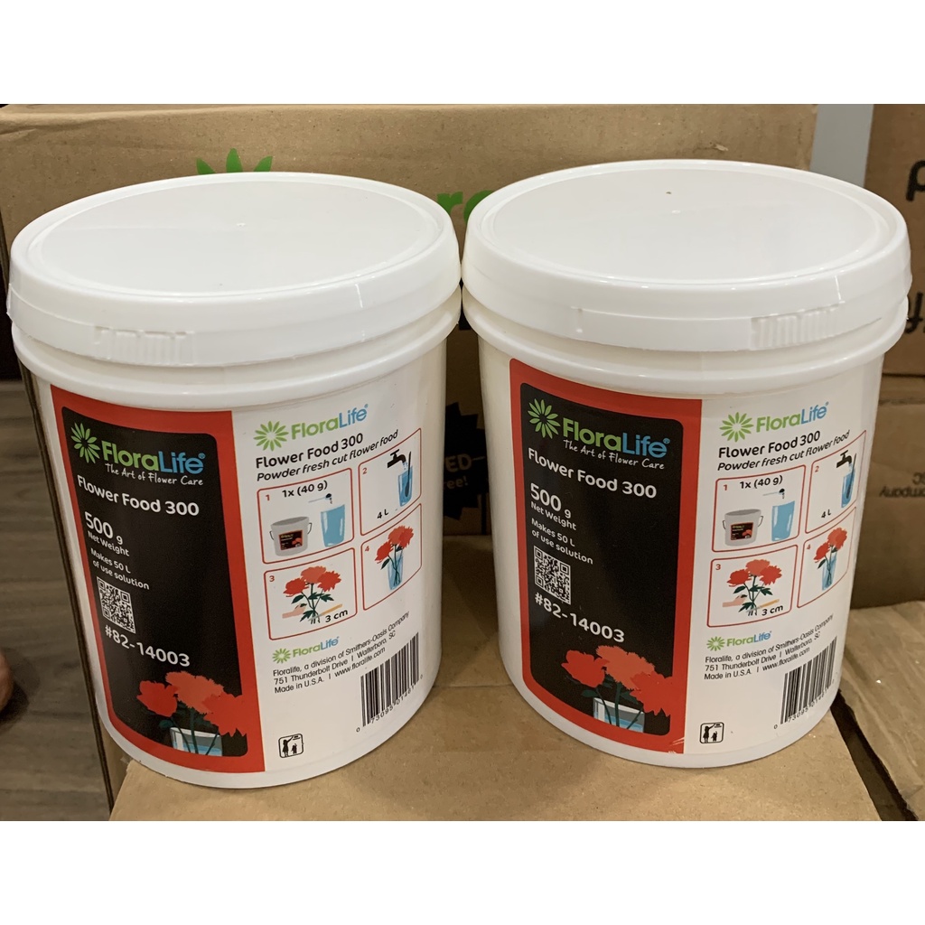 Combo 2 Hũ Hộp 500g Thuốc Dưỡng Hoa Tươi Floralife Chính Hãng Từ Mỹ
