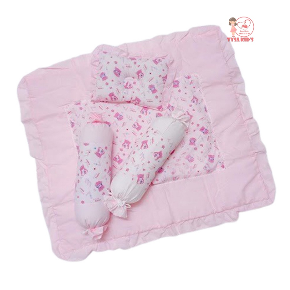 Bộ Chăn Gối Nệm Kate Mền Mịn Cho Trẻ Sơ Sinh Thủy Tiên