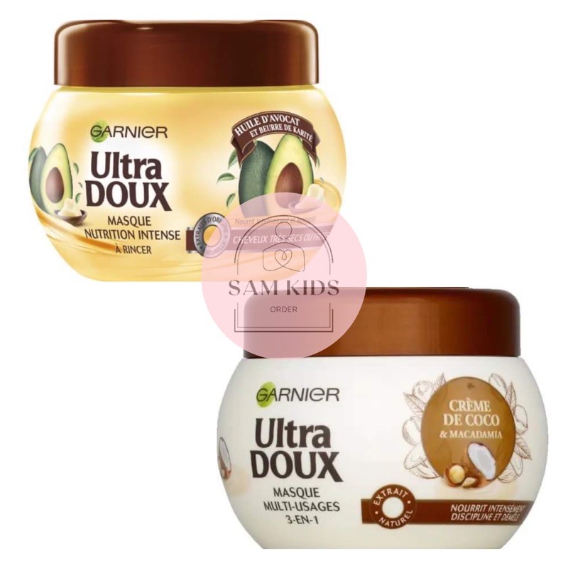 📌 Mặt nạ ủ tóc Garnier Ultra Doux Macadamia Dừa - Dành cho tóc khô