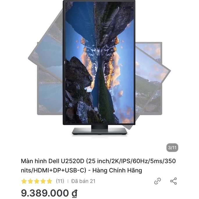 Màn Hình Dell ultrasharp U2520D 2k 2560x1440 IPS  HDR10 - chưa sử dụng | BigBuy360 - bigbuy360.vn
