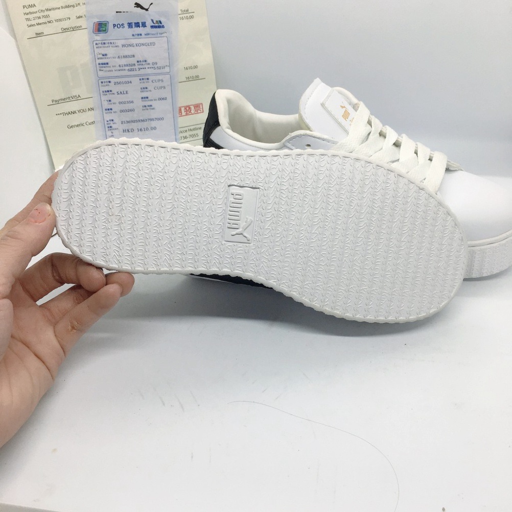 Giày thể thao nữ puma kẻ đen  , giày puma viền đen trắng hàng đẹp full box,bill | BigBuy360 - bigbuy360.vn
