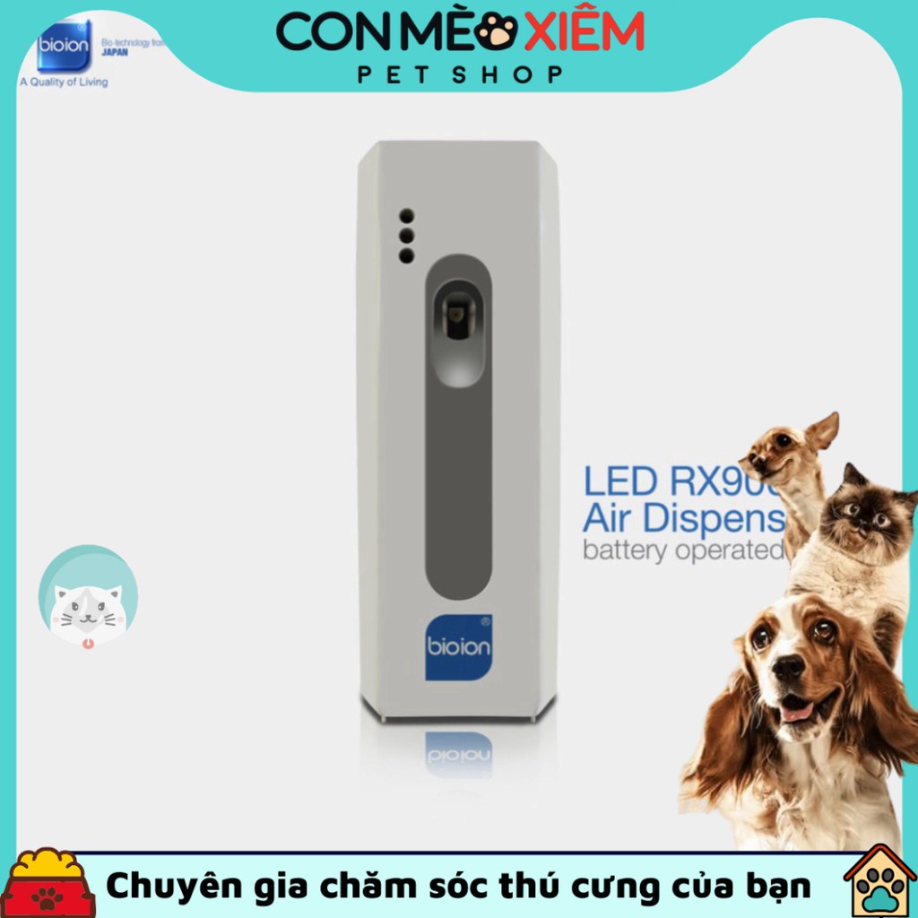 Máy xịt khử mùi Bioion tự động rx900 led kháng khuẩn,khử mùi hôi chó mèo Con Mèo Xiêm