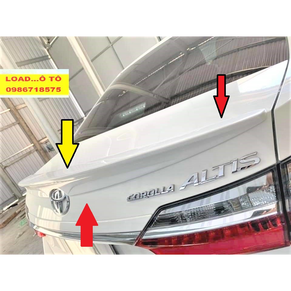 Đuôi Gió Liền Cốp Toyota Altis 2018-2021 Hàng Mộc Dính Keo