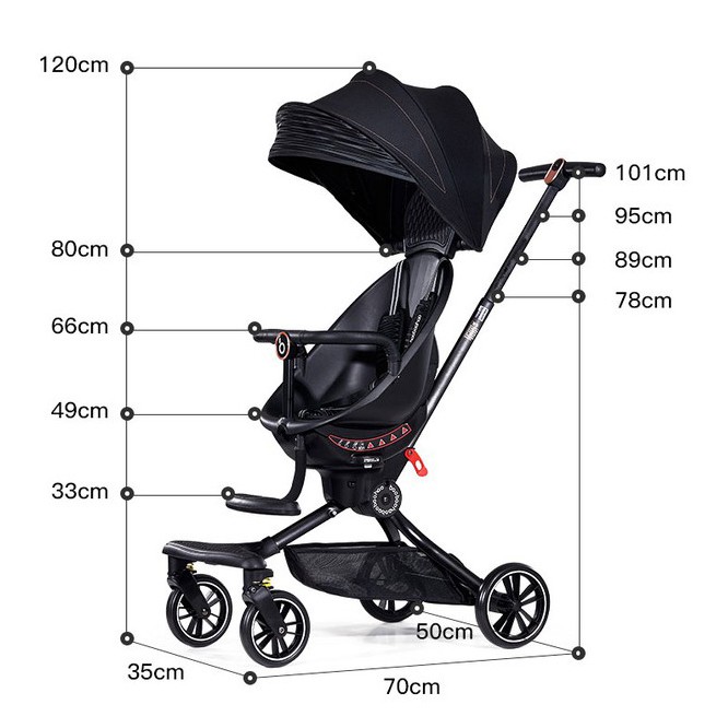 Xe đẩy gấp gọn 2 chiều V3, V5, V8 siêu nhẹ cho bé đi du lịch và đi dạo chơi, khung xe chắc chắn dành cho bé từ 1- 3 tuổi