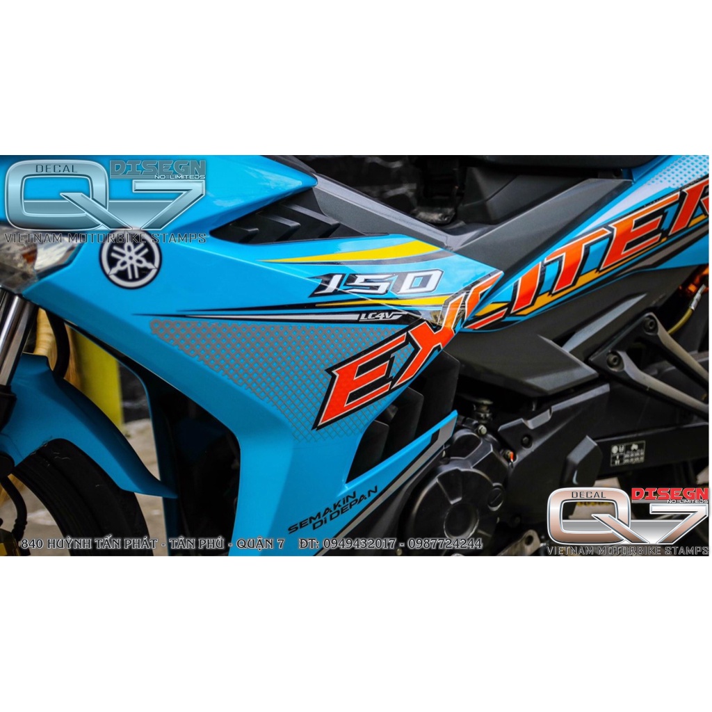 Tem Rời EXCITER 150 XANH ĐEN