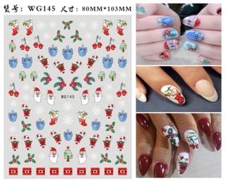 sticker noel dán móng tay nail hot mới