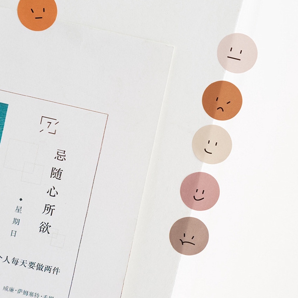 Nhãn dán Sticker hình mặt cười dễ thương để trang trí bảng kế hoạch sổ tay đồ dùng học tập