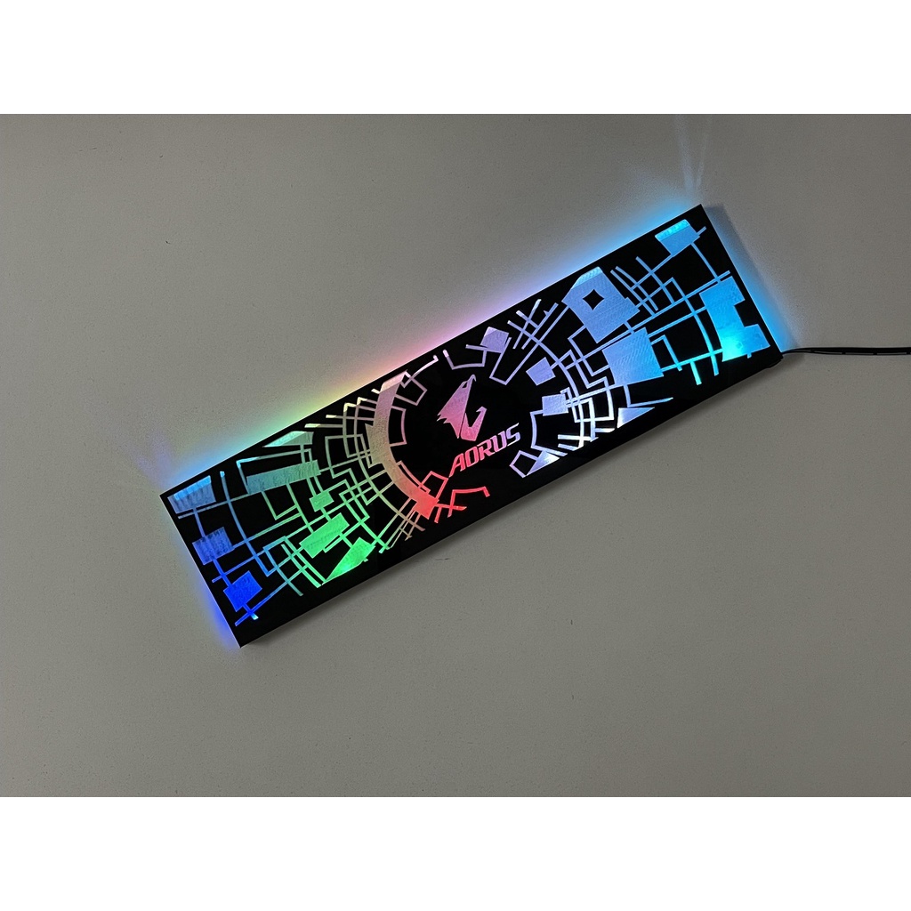 Cover Che Nguồn Máy Tính Led RGB Đồng Bộ Hub Và Mainboard(3Pin 5V) - Họa Tiết Vector Công Nghệ và Logo Các Hãng