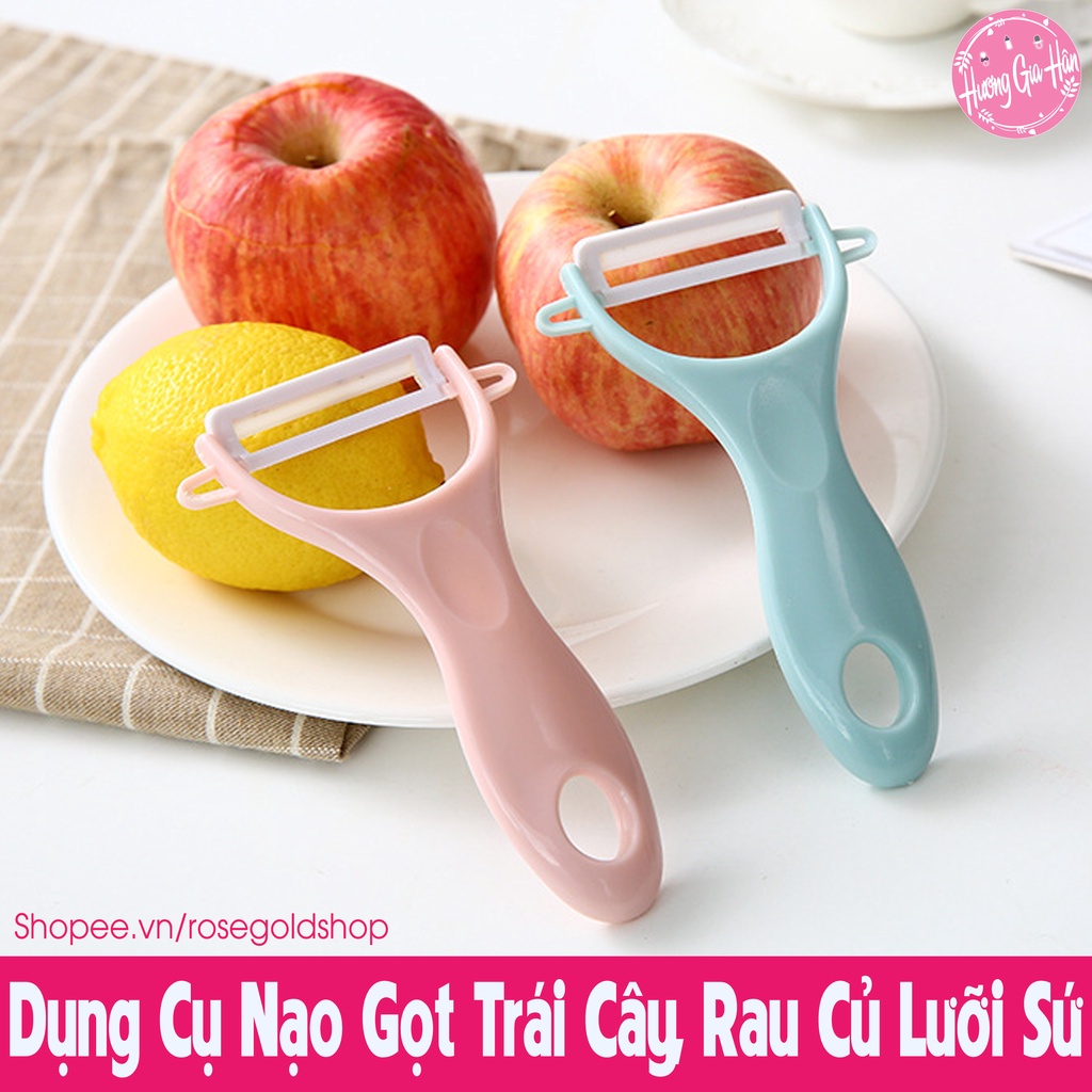 Dụng Cụ Nạo Gọt Trái Cây, Rau Củ Lưỡi Sứ Chống Đứt Tay