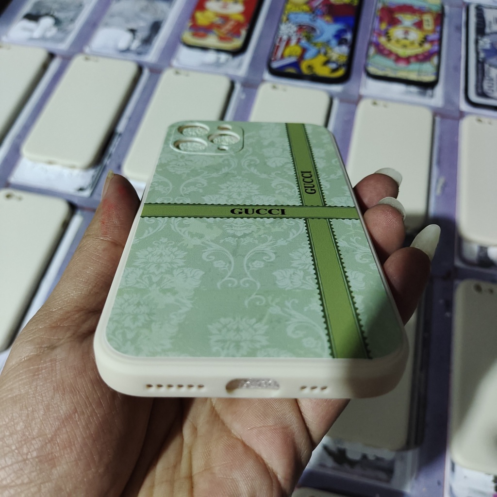 Ốp lưng iPhone 6/6s/7/8/X/XS/XR/11/12/13/14 Pro Plus Max viền vuông chống sốc bảo vệ camera silicon mềm Guci GC3536