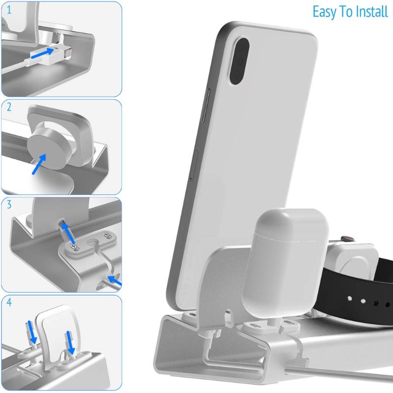 Giá Đỡ Kiêm SạC 3 Trong 1 Cho ĐồNg Hồ Apple Watch Series 1 2 3 4 1