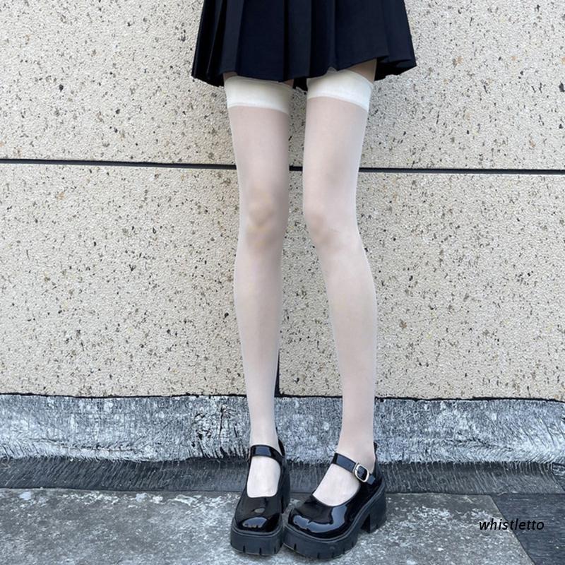 Vớ lưới dài qua gối phong cách lolita Nhật Bản quyến rũ tùy chọn màu sắc dành cho nữ