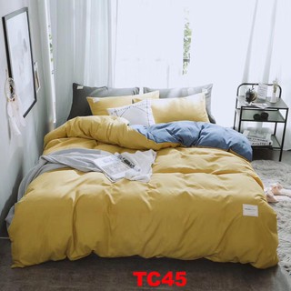 Set 4 món bộ chăn ga gối cao cấp cotton Tici TC45 hàng đẹp thoáng mát mùa hè