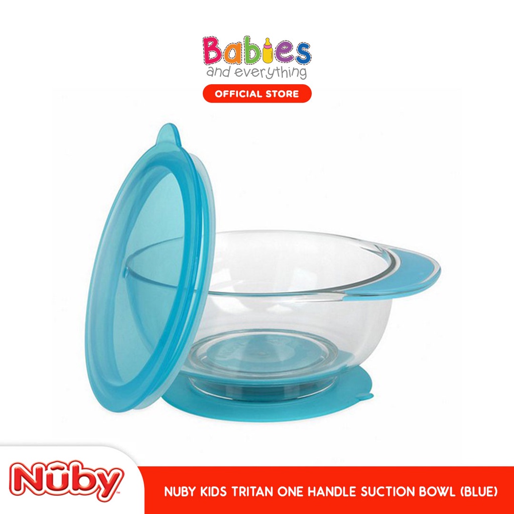 NUBY Tô Ăn Dặm Có Tay Cầm Màu Xanh Dương Cho Bé