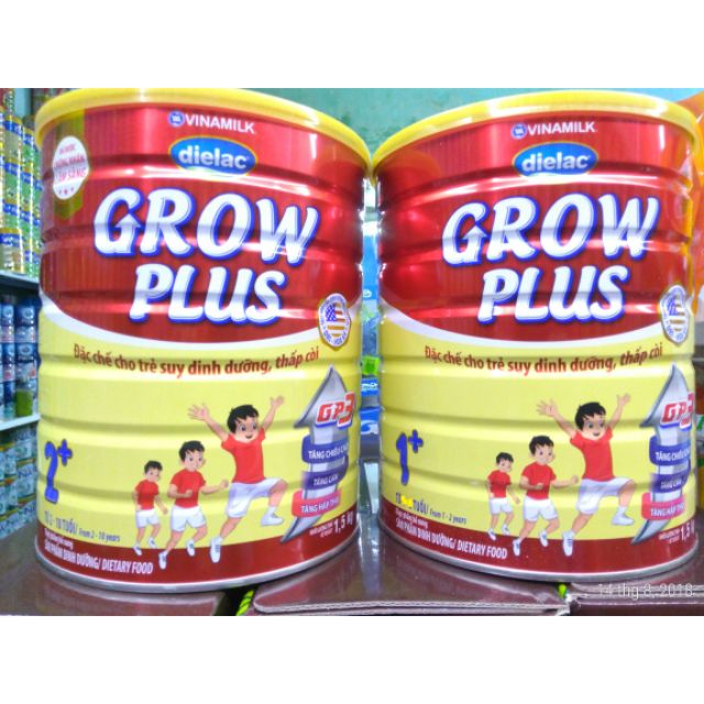 Sữa Dielac Grow Plus đỏ 1+ và 2+ 1,5kg