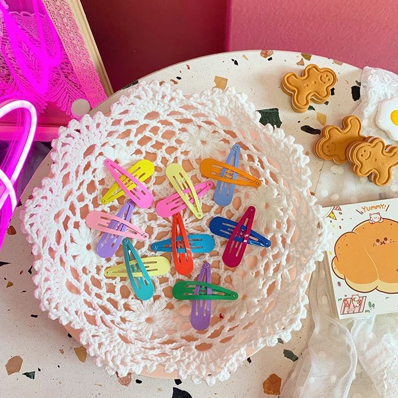 Set Kẹp Tóc 12 Món Hàn Quốc Mix Màu Siêu Xinh Molangshop