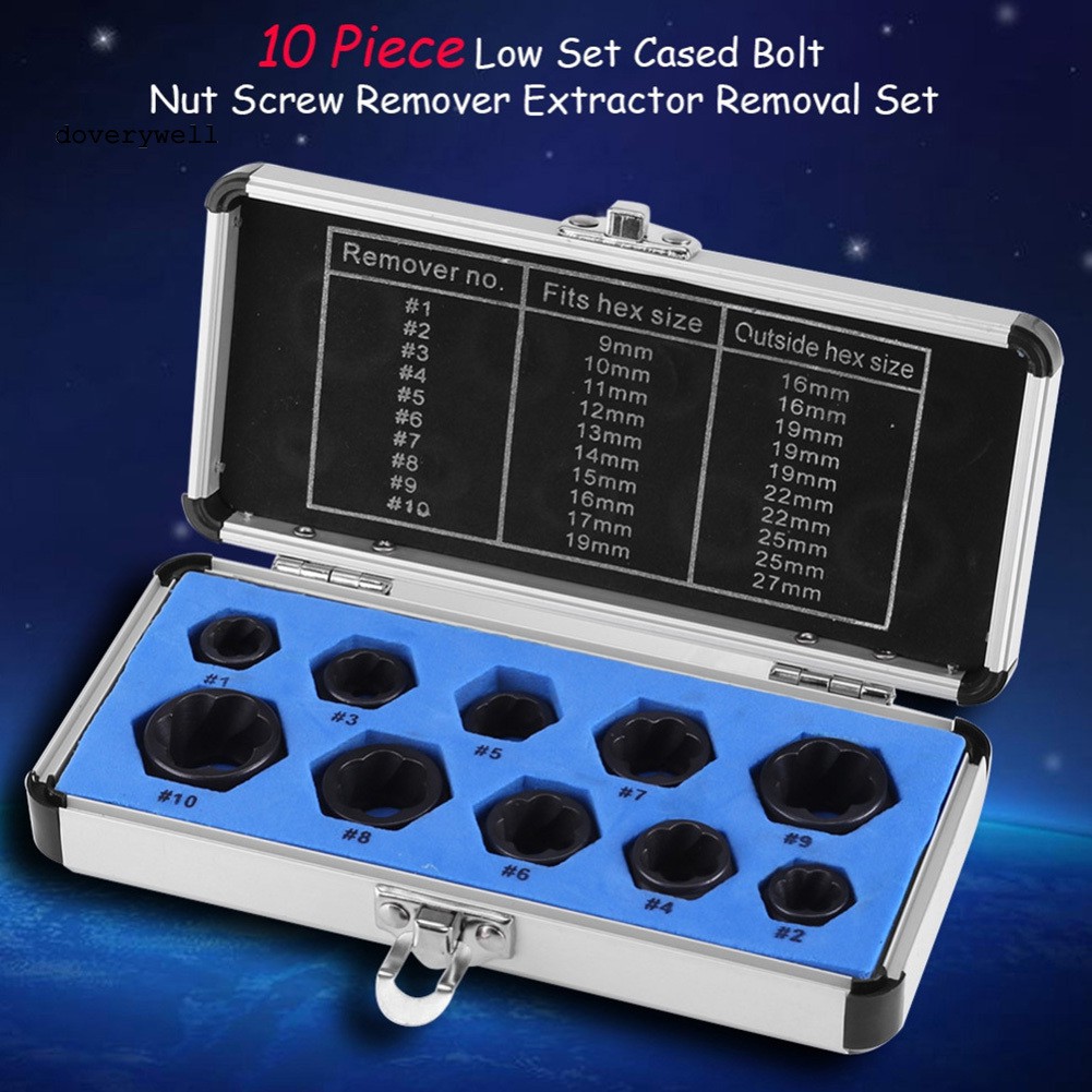 Set 10 Đầu Tháo Gỡ Ốc Vít Bị Hư Bằng Kim Loại