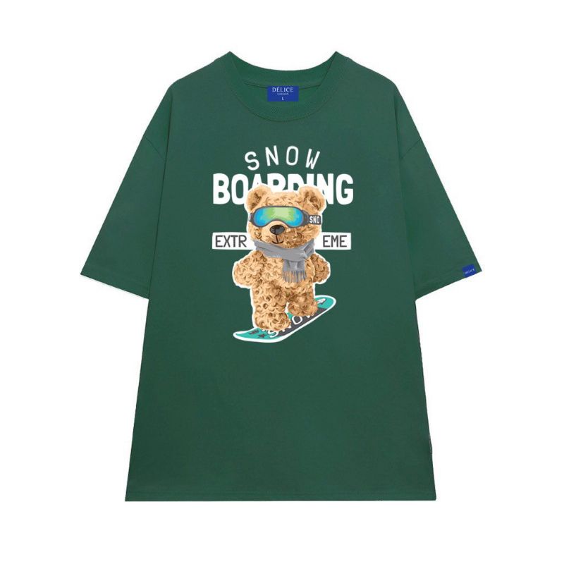 Áo Thun %Cotton Full size unisex gấu Snow