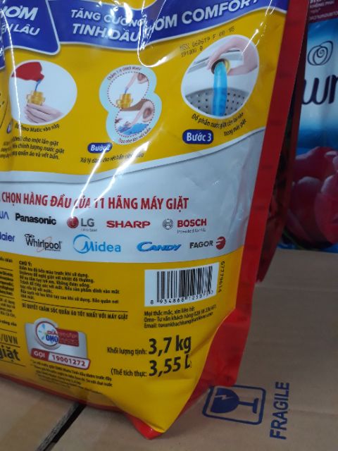 NƯỚC GIẶT OMO MATIC HƯƠNG COMFORT 3.6KG.