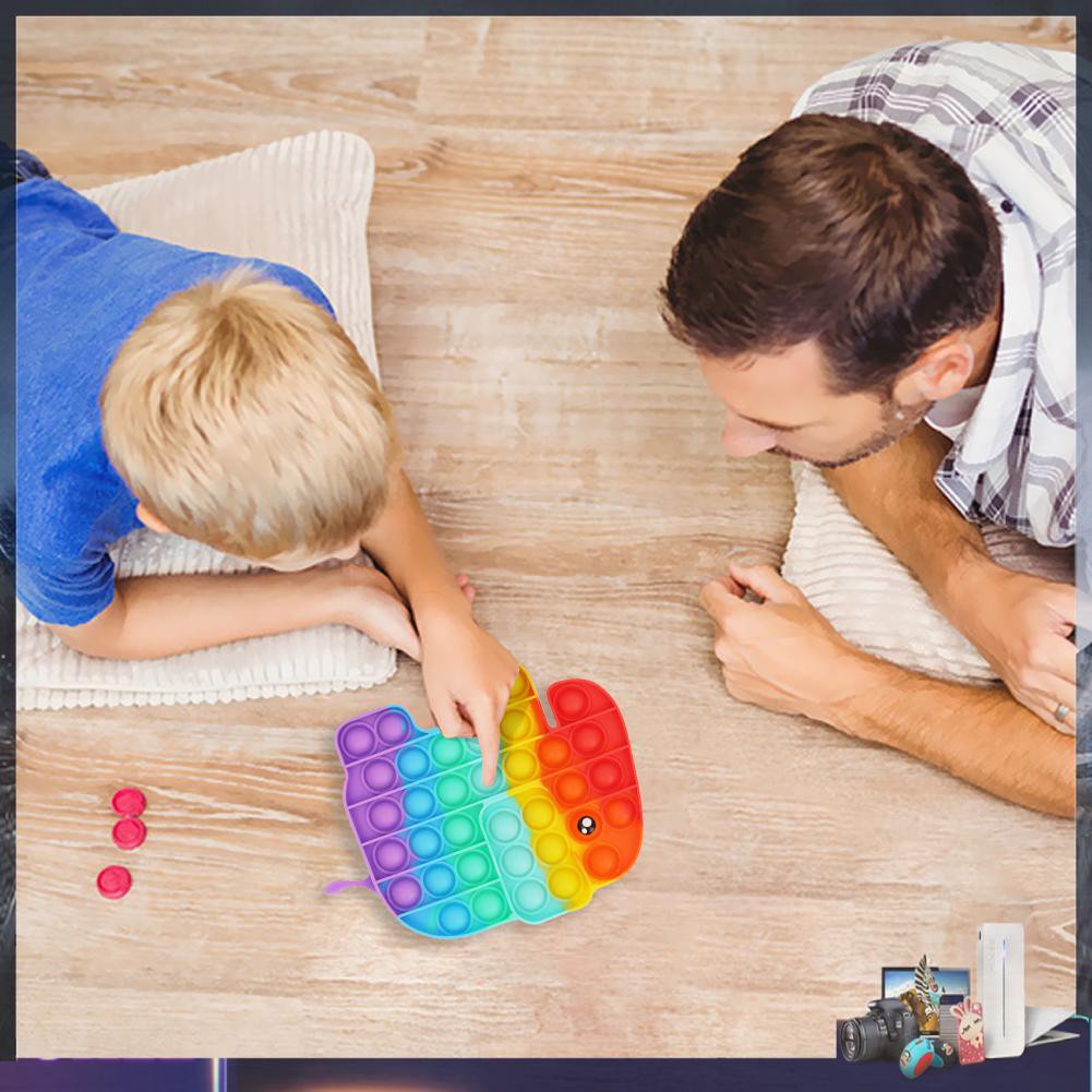 Đồ Chơi Xếp Hình Chú Voi Màu Cầu Vồng Giúp Giảm Căng Thẳng