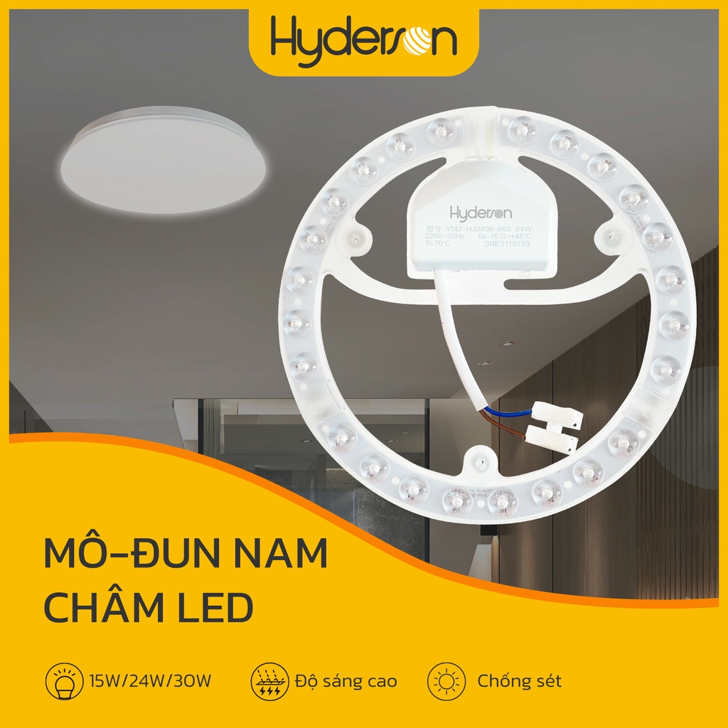 Module đèn trần LED hình tròn 6500K 15W 24W 30W thay thế dùng cho quạt trần đèn lồng từ tính