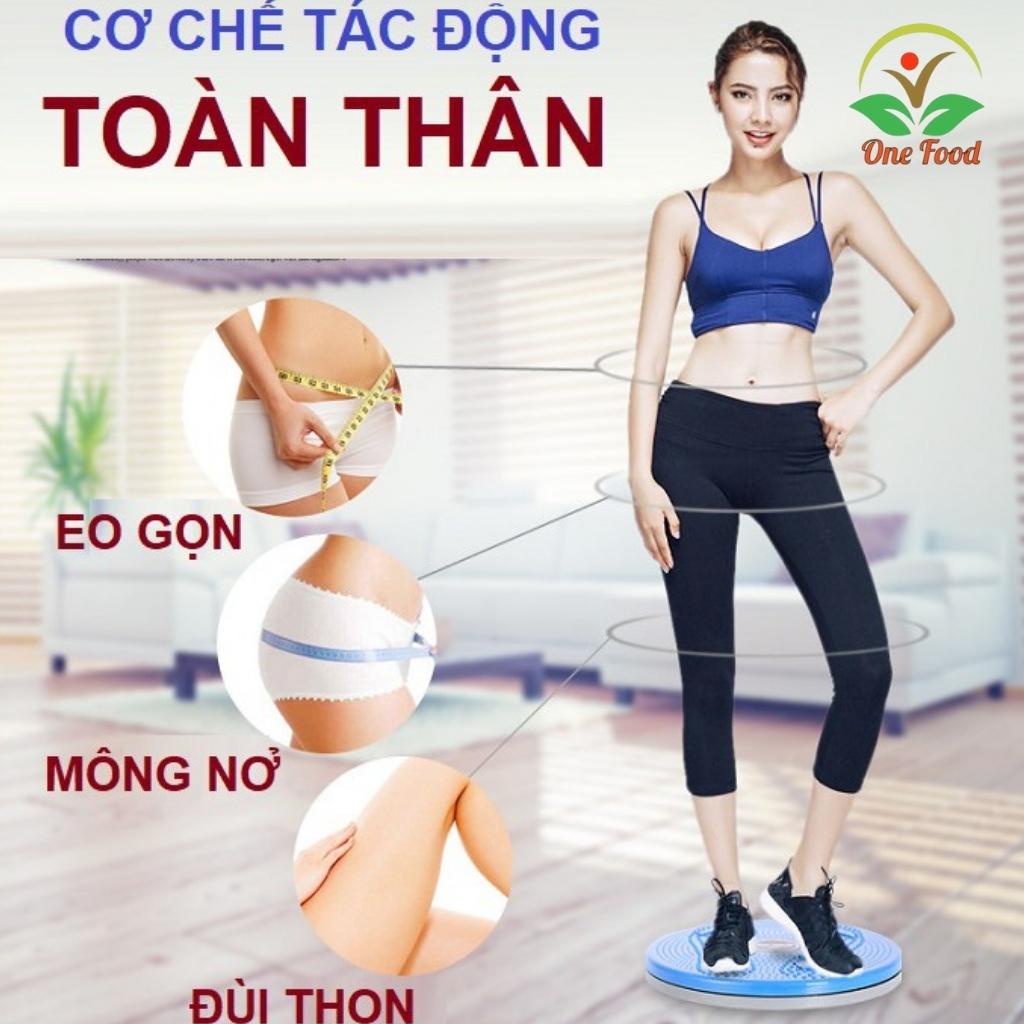 Bàn Xoay Eo Tập Bụng Giảm Mỡ 360 Độ, Đĩa Xoay Eo Tập Cơ Eo Tại Nhà Có Hạt Massage Chân Cao Cấp Shop Onefood68