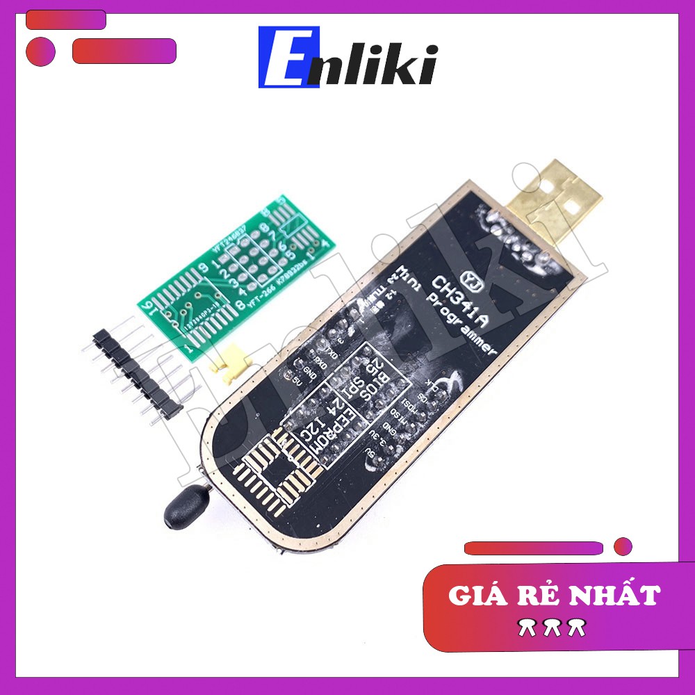 [Mã ELFLASH5 giảm 20K đơn 50K] Mạch Nạp Rom 341 CH341A (Nạp Cho 24xx 25xx)