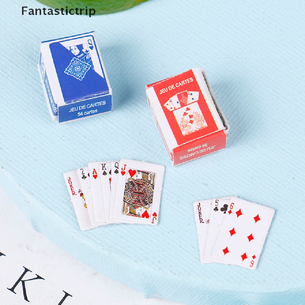 Bộ Bài Poker mini Dễ Thương Tỉ Lệ 1: 12 Dùng Để Trang Trí Nhà Búp Bê