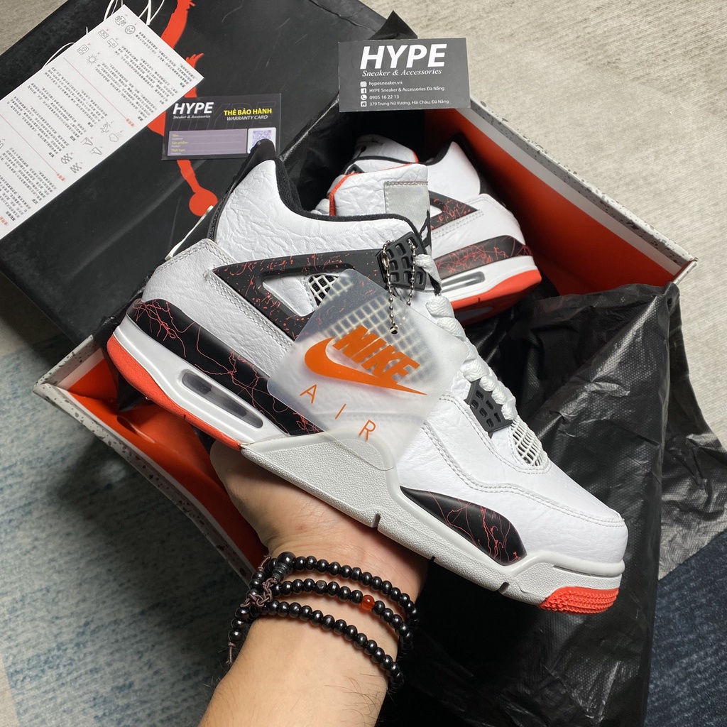 Giày Jordan 4 Flight Nostaglia (Giày sneaker, bóng rổ JD4 Trắng đỏ đen) - Best quality | Hype Sneaker