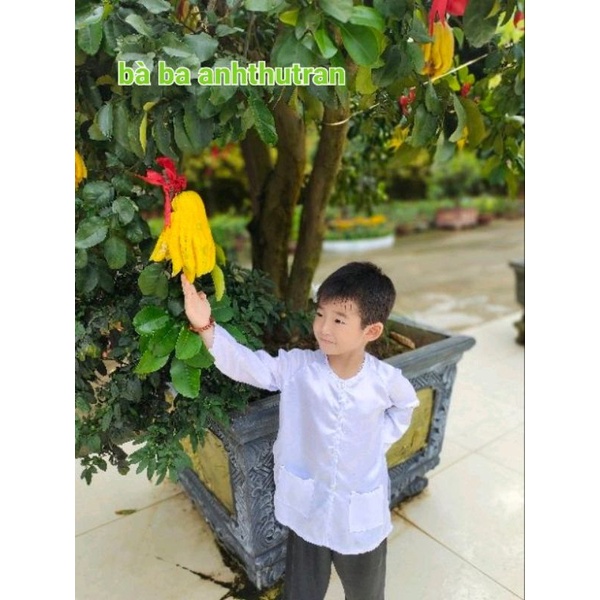 Bà ba áo trắng quần đen unisex