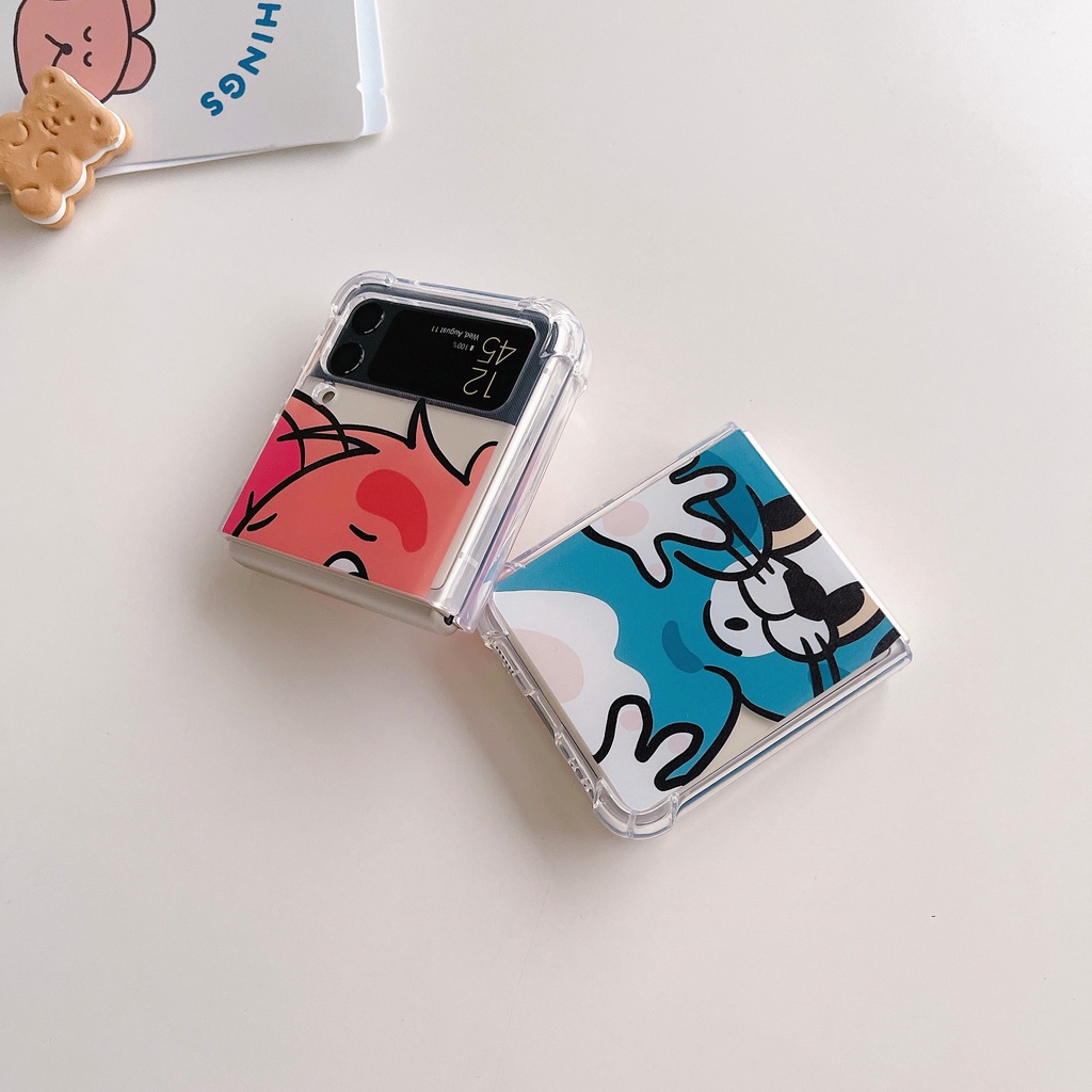 Ốp Điện Thoại TPU Mềm Trong Suốt Chống Sốc Họa Tiết Bướm Hoa Cho Samsung Galaxy Z Flip 3 5G
