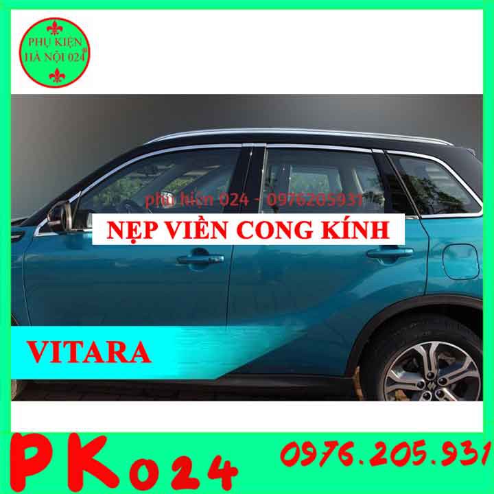 [Vitara 2016-2020] Bộ Nẹp Viền Cong Kính Inox Cho Vitara 2016 2017 2018 2019 2020