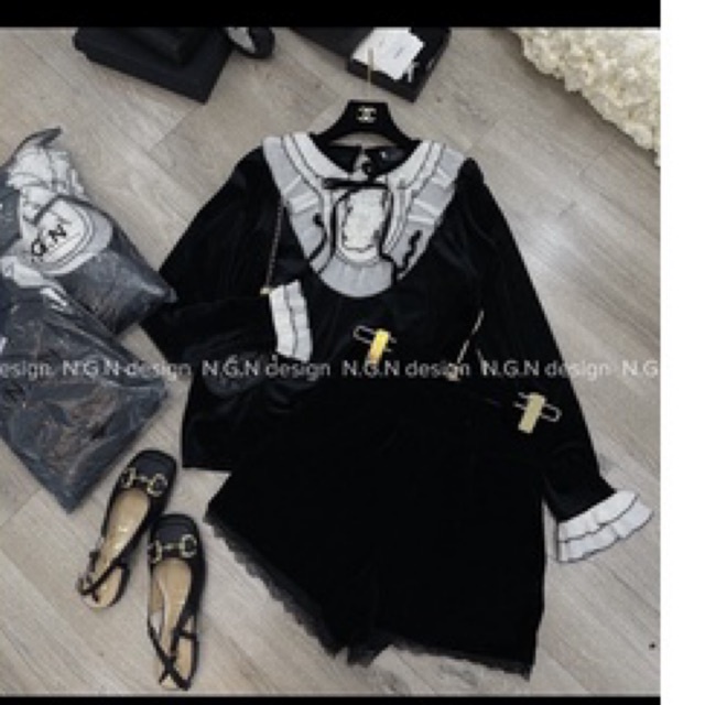 SÉT BỘ NHUNG CỔ BÈO CHUẨN TAG NGN LOẠI 1 MS29001