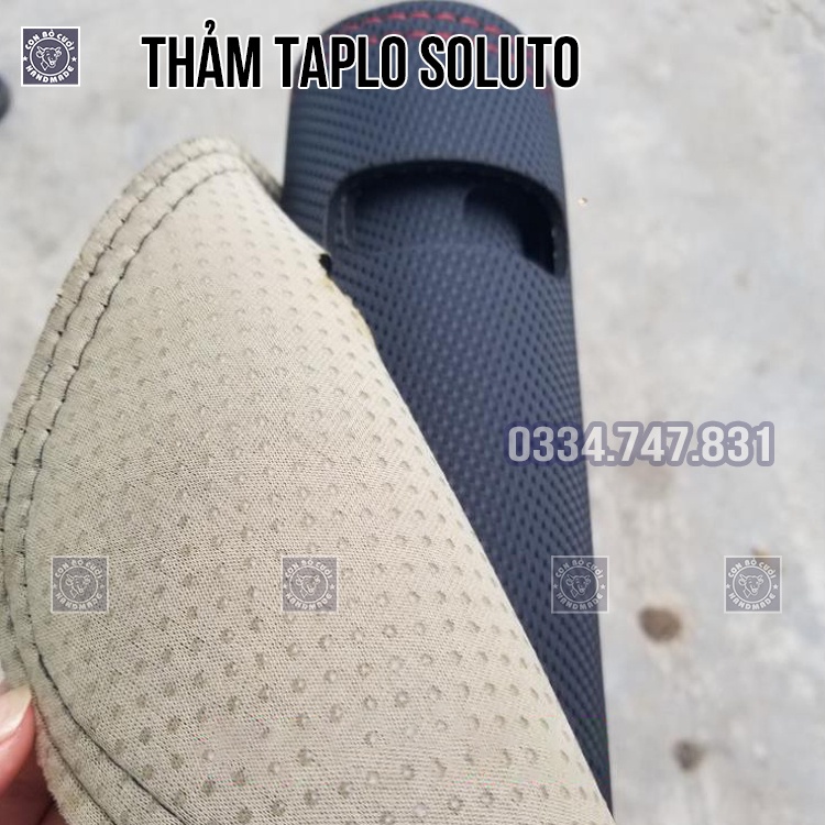 Thảm taplo xe kia soluto bằng da vân Carbon 3 lớp bám dính tốt không mùi chống nóng