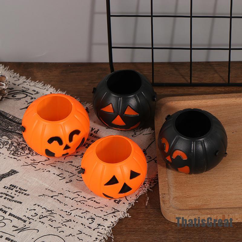 Giỏ kẹo thiết kế hình bí ngô thích hợp cho Halloween