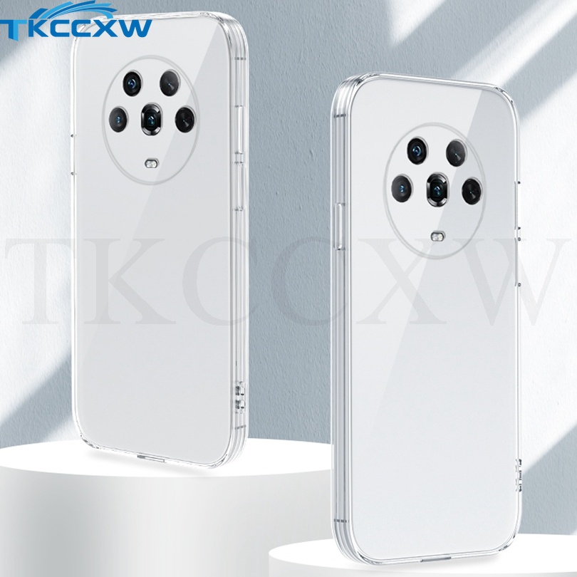 Ốp Điện Thoại Silicon Vuông Trong Suốt Honor View 10 20 30 40 9X Pro 8X X10 X30 Max X20 SE X30i Play 3 4 4T Pro Magic 3 4 Pro