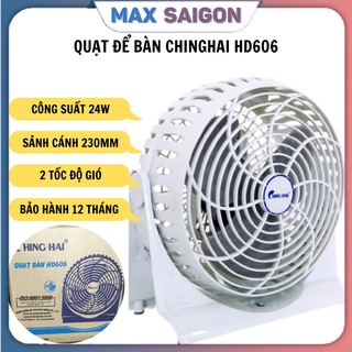 Quạt để bàn chinghai hd606 2 tốc độ gió sải cánh 230mm
