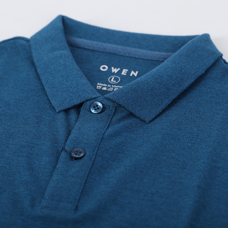 Áo polo ngắn tay Nam Owen  Cotton Bodyfit màu Xanh đậm - APV23700