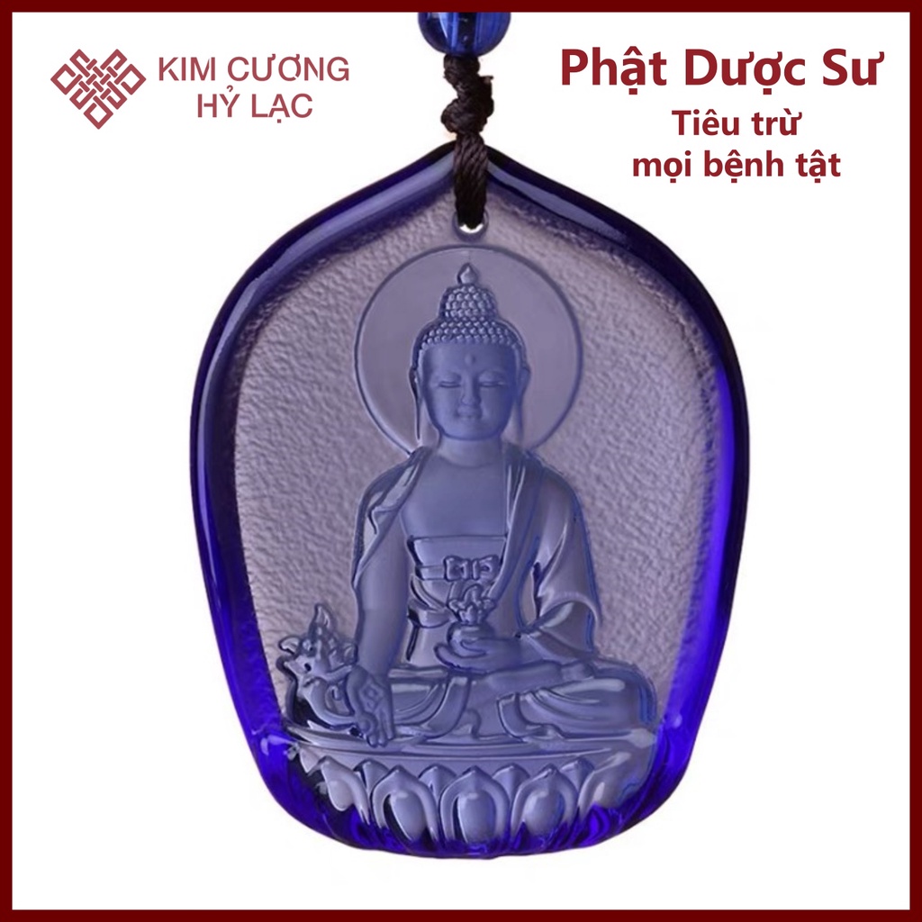 Dây Chuyền Mặt Phật Mật Tông [Kim Cương Hỷ Lạc]  Lưu Ly